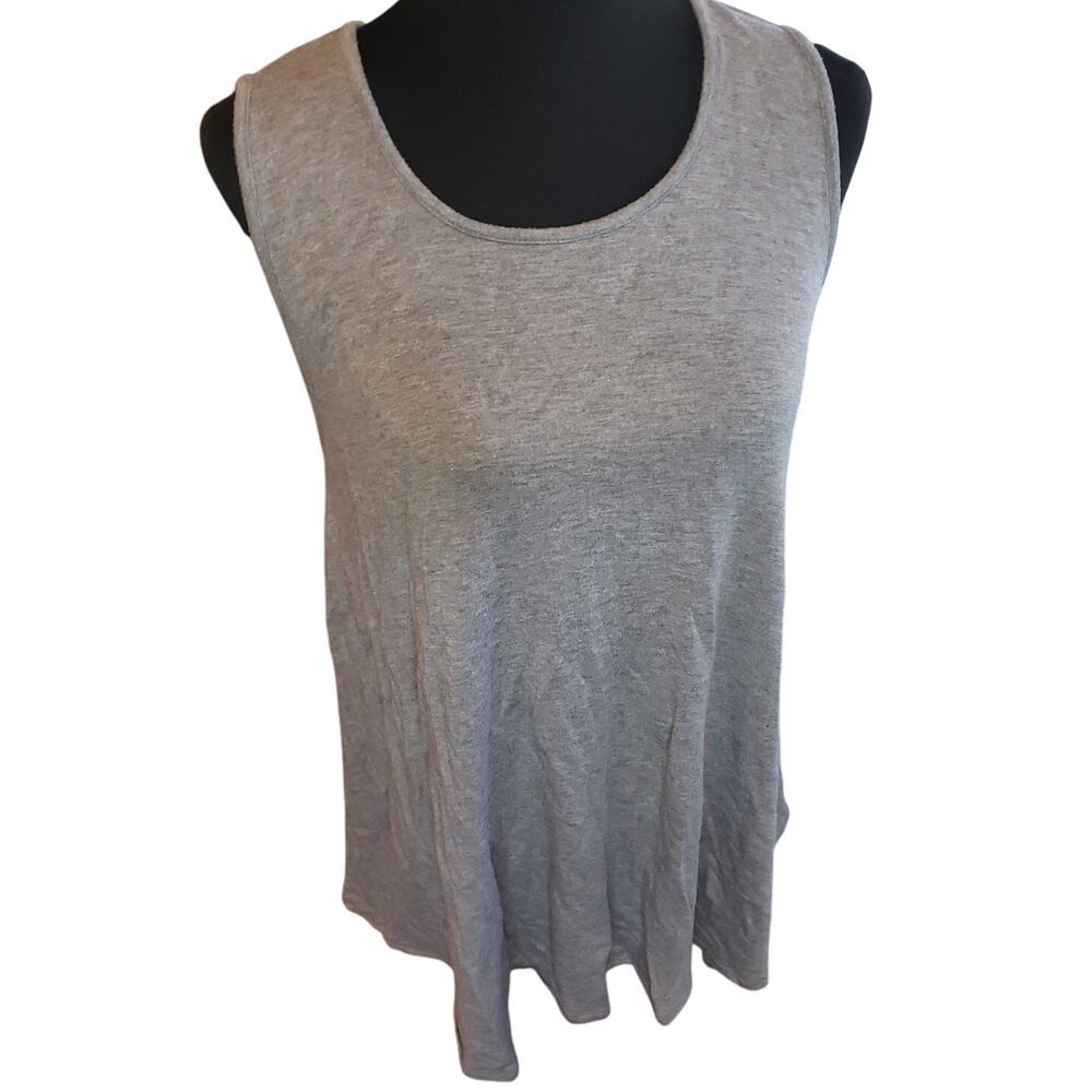 joan‎ vass studio L gray sleeveless tank